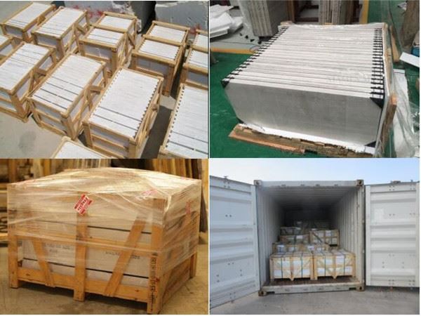 athens gray marble tile packing & loading