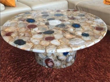 میز قهوه گرد سنگی