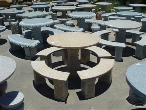 outdoor stone garden-table and stone garden bench granite tables and benches