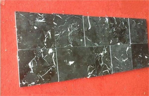 black marble effect floor wall tiles