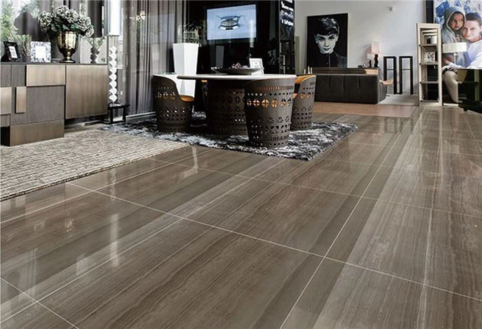 Brown marble tile flooring for home