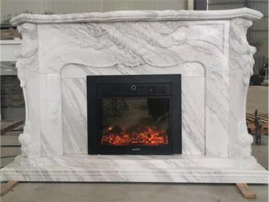 سنگ مرمر سفید شومینه