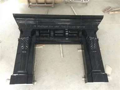 شومینه مرمری Nero Marquina