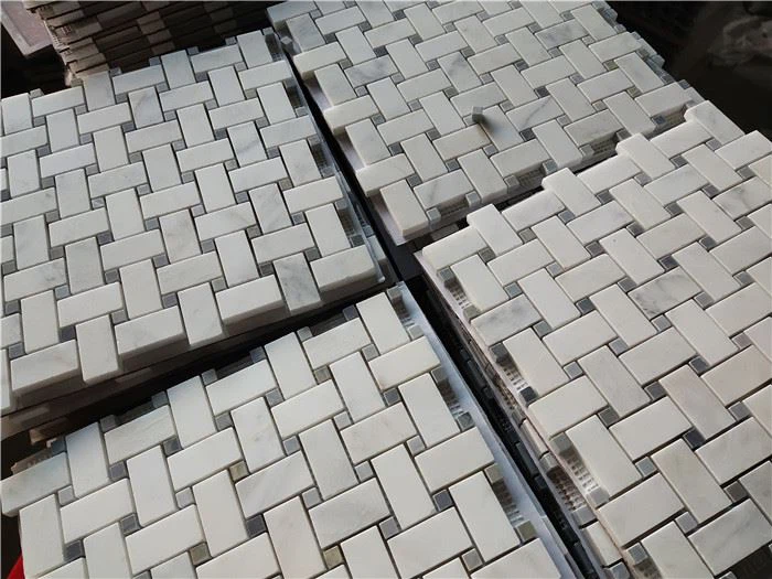 bianco carrara mosaic tile for kitchen  mosaic