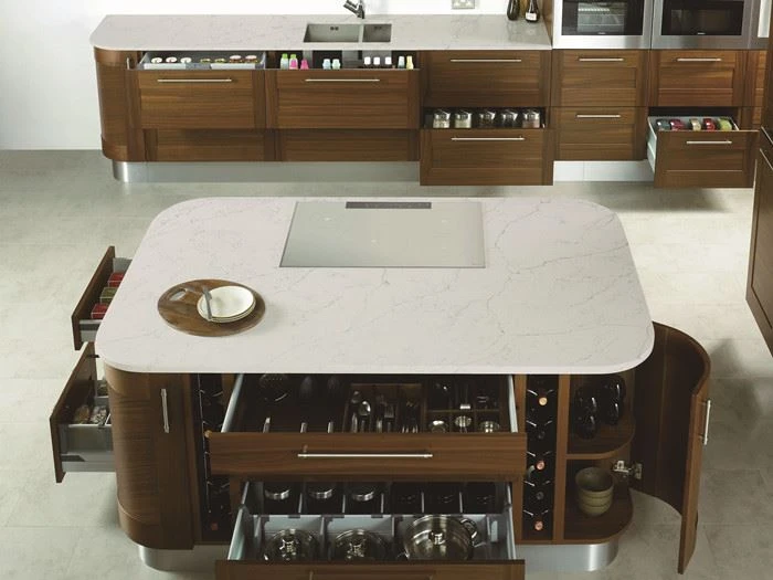 Carrara grey quartz kitchen