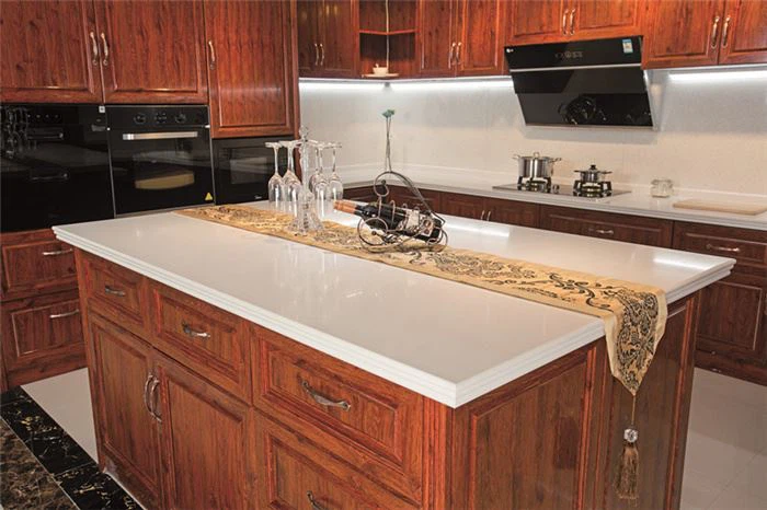 pearl white quartz stone island