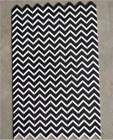 الگوهای کاشی موزاییک سیاه و سفید