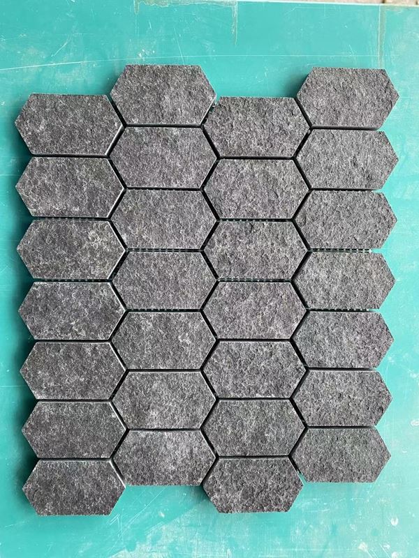 Hexagonal basalt mosaic