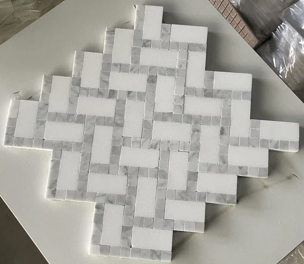 Bianco Carrara Thassos Marble Mosaic