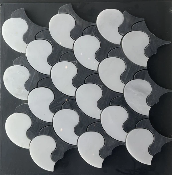 Black And White Marble Mosaic Tiles