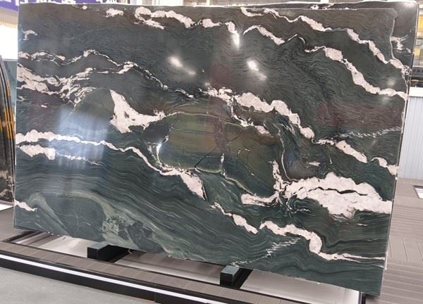 Green Marble with White Veins slabs