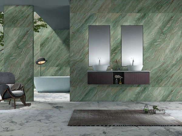 Jaya Green Quartzite bathroom wall
