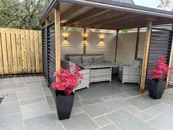 ocean blue limestone pavers