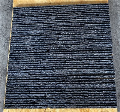 سنگ دیوار انباشته تخته سنگ خاکستری تیره