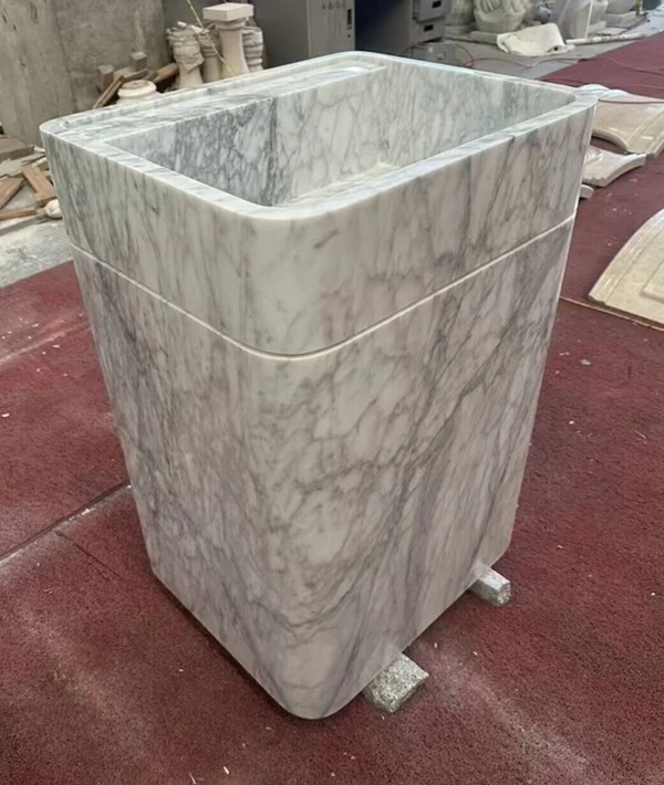 marble top pedestal sink