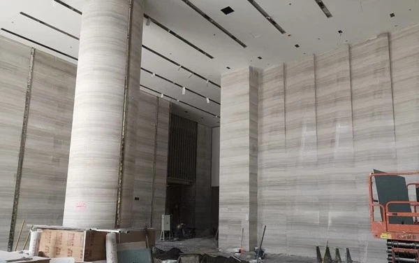 White Wood Grain Marble Wall Tiles